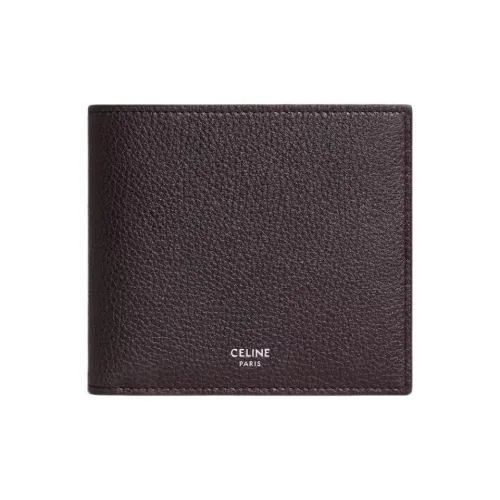 CELINE Телячья кожа Кошелек Мужской Коричневый