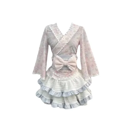 Wang Leshi Розовый Женские Косплей