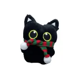 Черный с ниткой бусин и красный зеленый шарф