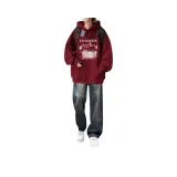 Бордовый худи + темно-синий синий комплект одежды