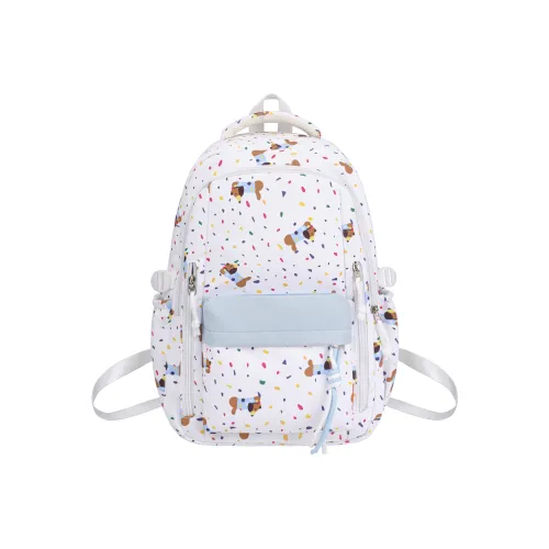 G.DUCKKIDS Нейлоновый рюкзак стандартный коричневый щенок синий гороховый узор щенок синий торт щенок