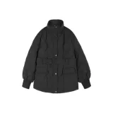 Черный хлопковый пуховик