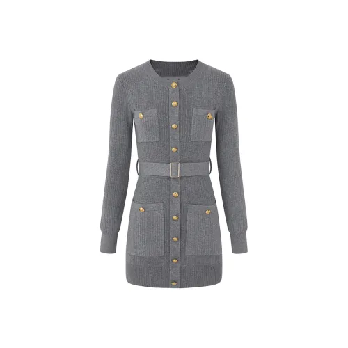 GRAYISMOON Длинное платье с длинными рукавами женское