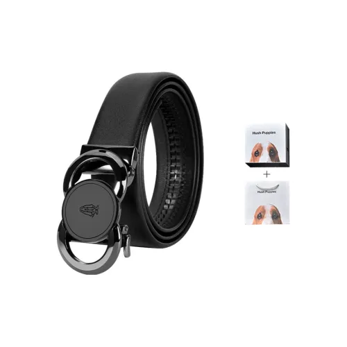 Hush Puppies Ремни из натуральной коровьей кожи мужской черный ширина 3,5 см