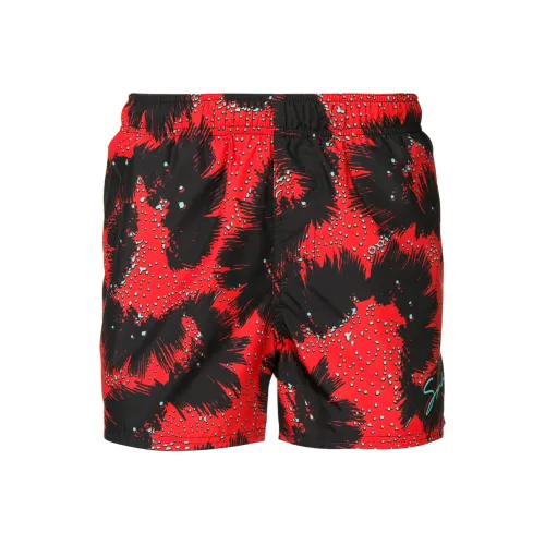 Givenchy Red Men's Beach Shorts Givenchy Красные Мужские Пляжные Шорты