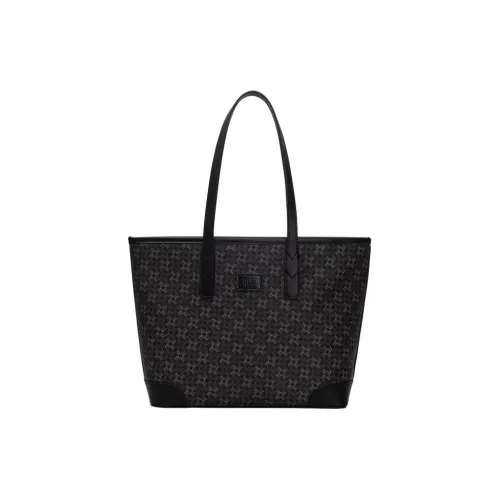 FUFUNI PVC Тоут Сумка Сумка для покупок Сумка на плечо Женская Темно-черная