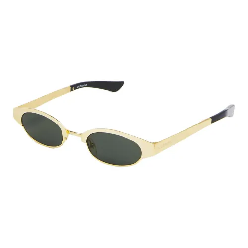 Alexander McQueen Металл Ацетат OVAL SUNGLASSES Женские Светло-золотой