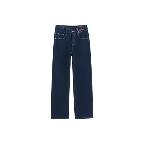 TINGTI Темно-синий женский джинсы