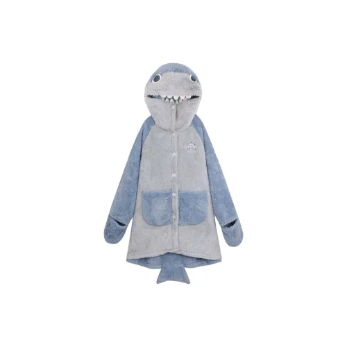 MEIJIAO Синий Серый Shark Sleep Robe Женские Банные халаты