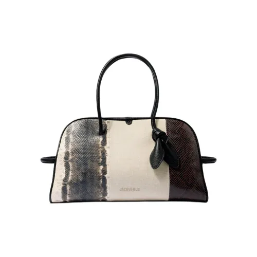 Jacquemus Bowling Bag из кожи сумка женская бежевый и коричневый