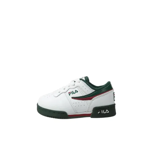 FILA Original Fitness Низкий Топ Обувь для малышей Белый Зеленый Красный Infant и Toddler