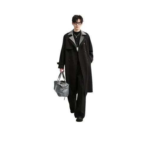 EARL JOEL Полночь Черный Мужской Тренч