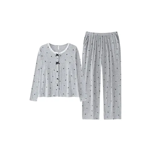 Qin Jing Серый Женский Пижамный Комплект