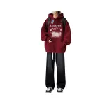 Бордовый свитшот + дымчатый черный комплект