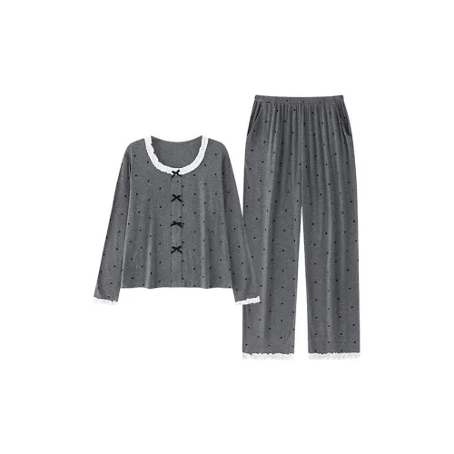 Qin Jing Серый Женский Пижамный Комплект
