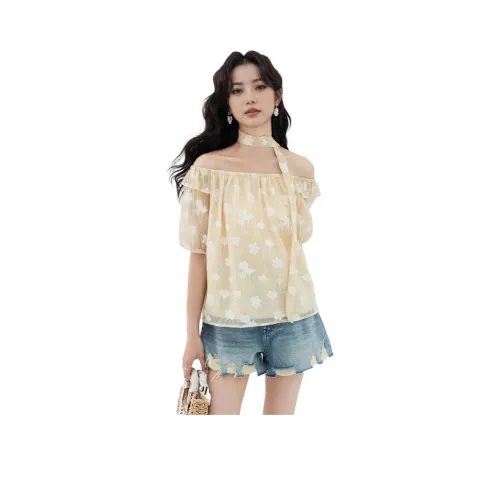 ERIRI Имбирно-желтые Женские Рубашки