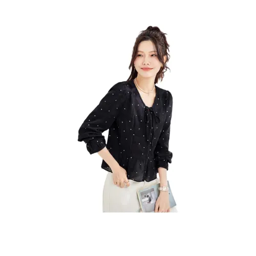 TERRE BLEUE Черные Женские Рубашки