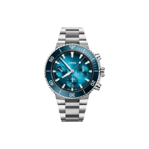 Oris Aquiz Collection Автоматический Механический Механизм Мужские Часы Часы 43,5 мм Синий Циферблат