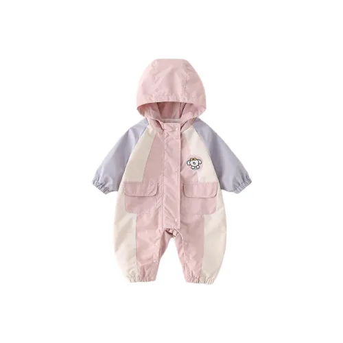 XiaoJinBu Розовые Детские Комбинезоны Ползунки