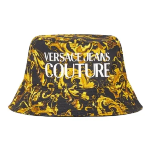 VERSACE Мужские хлопковые панамы Черный Золото