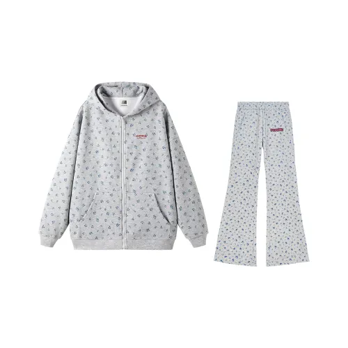 FOASIS Серый Спортивный костюм с толстовкой для женщин