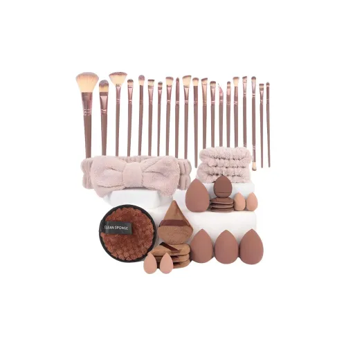 TLXT Кофейный 40 шт. Набор кистей для макияжа Милый Макияж Губка Розовый Супермягкие Кисти для теней для век Дружественные Инструменты для красоты