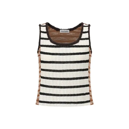 Alexia Sandra Черный Коричневый Женские Майки
