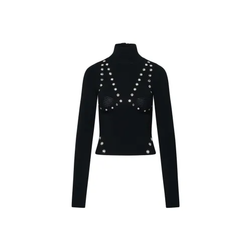 Off Белый Черный Женский Трикотаж