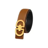 Верблюжий цвет с золотой пряжкой