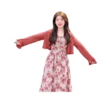 Кардиган + Платье-камзол, Комплект из двух предметов