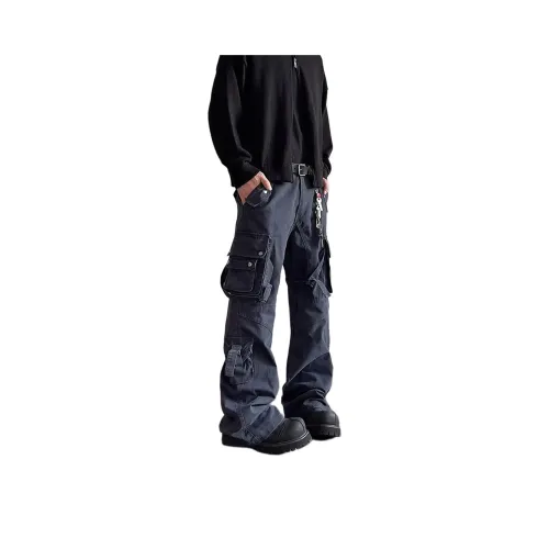 UNA RETA Темно-синие джинсы унисекс