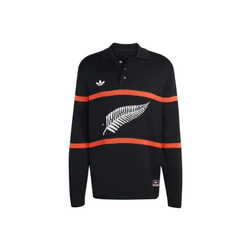 Adidas Originals Вязаная модель FW25 ALL BLACKS Поло Мужское