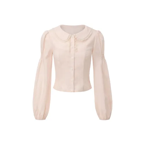 CHIWAWAMEME Абрикос Розовый 90% Тенсел Рубашка Женская Рубашка