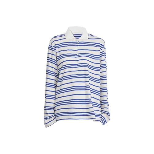 Aghr Синий с Белым Lettering Женские T-рубашки