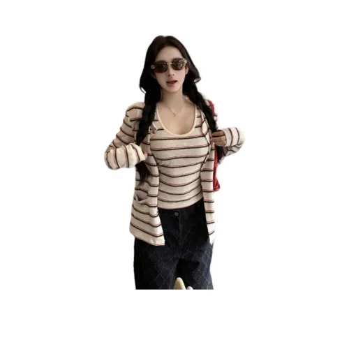 REMOULD Коричневый Трикотажная ткань Кардиган + Вязаный жилет Женские Трикотаж