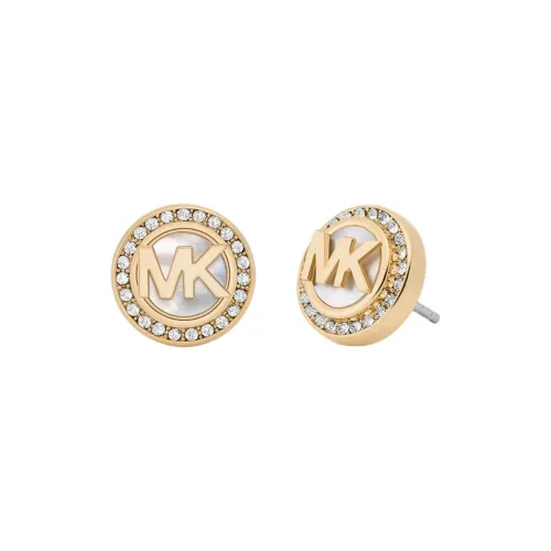 MICHAEL KORS Pearl Mother of Pearl Stud Earrings Women's Gold