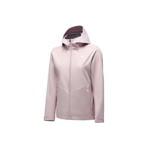 ANTA Спортивный тренчкот дышащий быстросохнущий трикотажная ткань тонкая куртка женский Soft and Tender розовый
