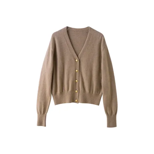 ZHEXI Этот Верблюжий цвет Женский Трикотаж