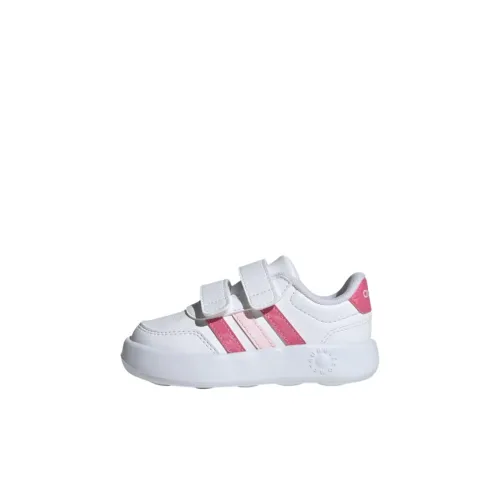 Adidas BREAKNET 3,0 Устойчивая к истиранию Обувь для малышей Белый Смешанный Розовый Прозрачный Розовый Для младенцев и малышей