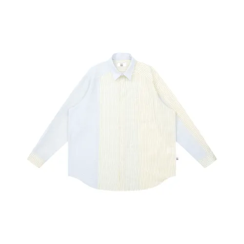 EMPTY REFERENCE Синий с Белым Lettering Унисекс Рубашки