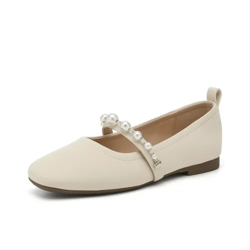 B+AB Мягкий Pearl Украшение Вечерний Breeze Мягкая подошва Обувь без подкладки Планшетная подошва Туфли Мэри Джейн Женские