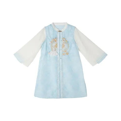 YUANYUAN GIRL Синий Одиночное Платье для Девочек Kids Платья