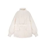 Хаки хлопковый пуховик