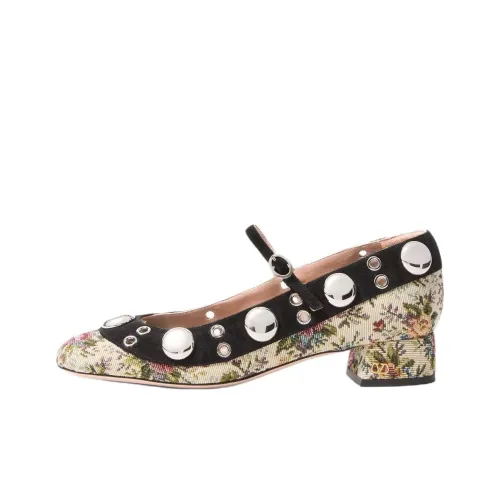 Valentino Garavani Туфли Мэри Джейн с грубым каблуком 3 см женские многоцветные