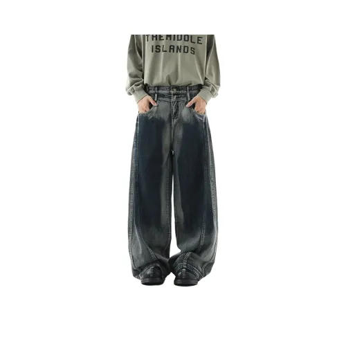 NVRFRGT Синий Унисекс Джинсы