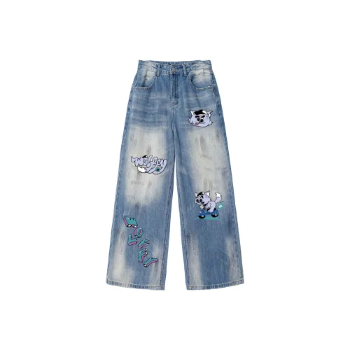 Pleasant Goat and Big Big Wolf Джинсы Унисекс