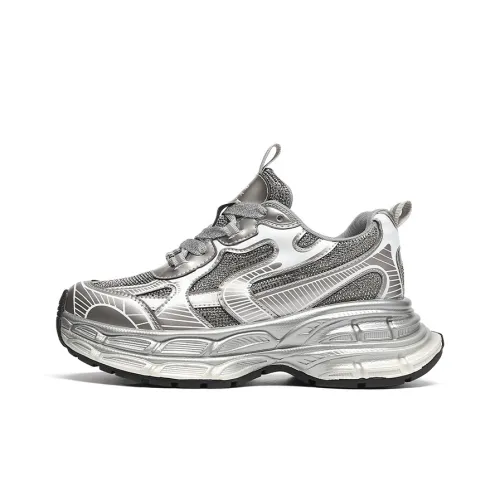 ZHR Низкие кеды с металлическим оттенком каблук 5,5 см женские