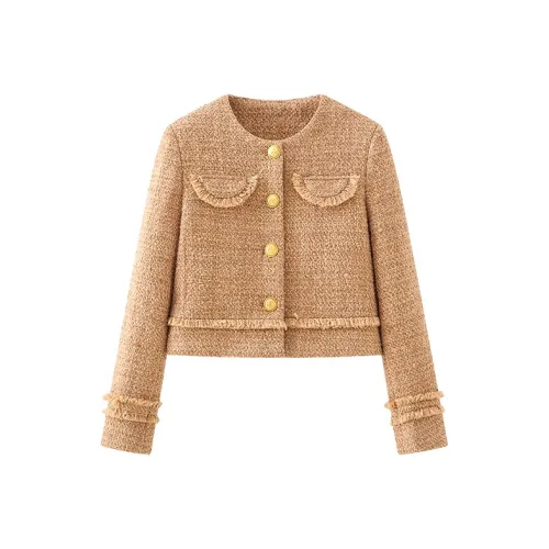 Devanro CAMEL Утепленное женское короткое пальто