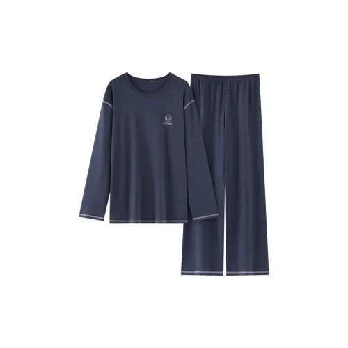MADALLO Темно-синий Синий Мужской Пижамный Комплект