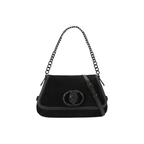 Kurt Geiger London Chelsea Suede Portable Crossbody Bag Shoulder Bag Large Women's Black Курт Гейзер Лондон Chelsea Suede Портативная сумка через плечо плечевая сумка большая женская черная